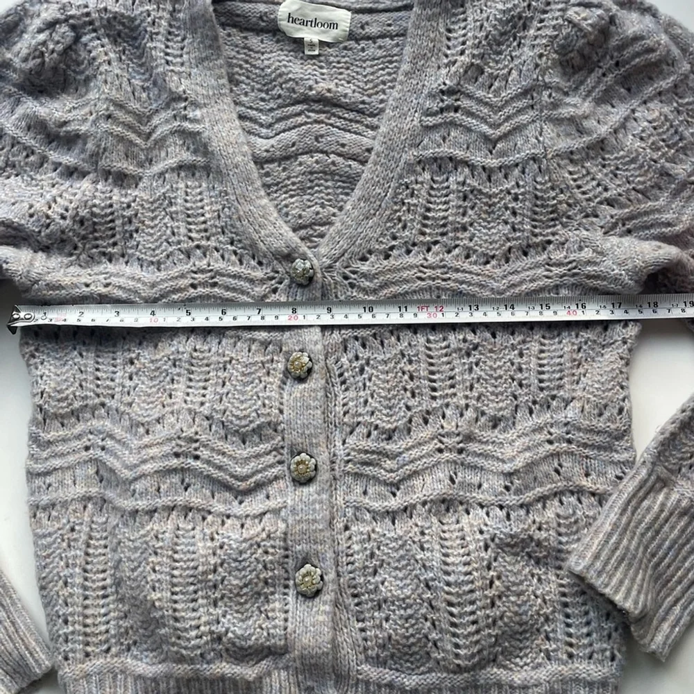 Heartloom Grey Lavender Knit 2-Piece Set sweater cardigan Size Small co ord - Picture 11 of 11